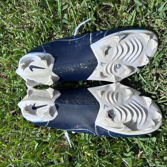 Travis-scott Men's Navy and Blue Custom football cleats - Picture 8 of 8
